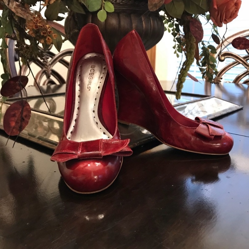 BCBG Girls Patent Leather Wedges